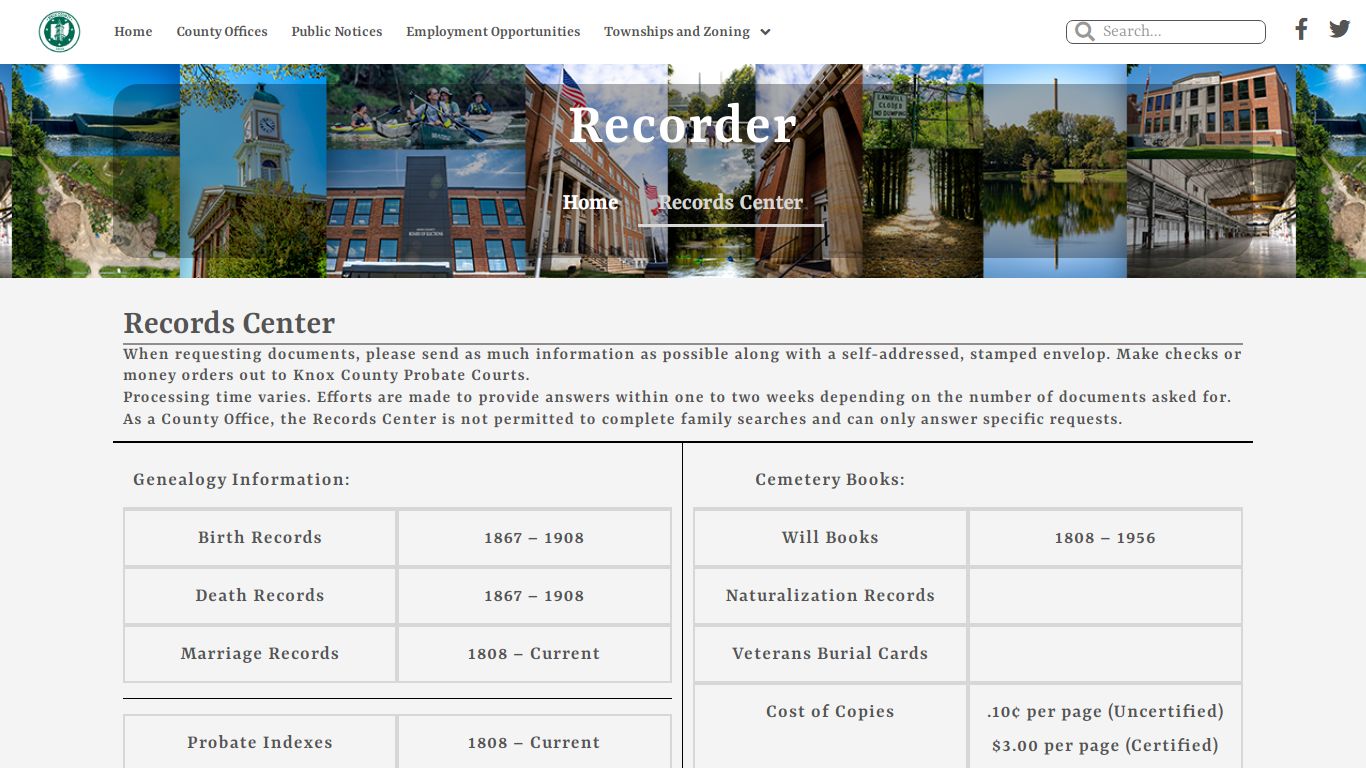 Recorder – Records Center – Knox County, Ohio